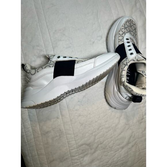 🌟3 for $35🌟 Calvin Klein Umika Sneakers, W Sz 9 Streetwear Shoe White/Black - Picture 4 of 6